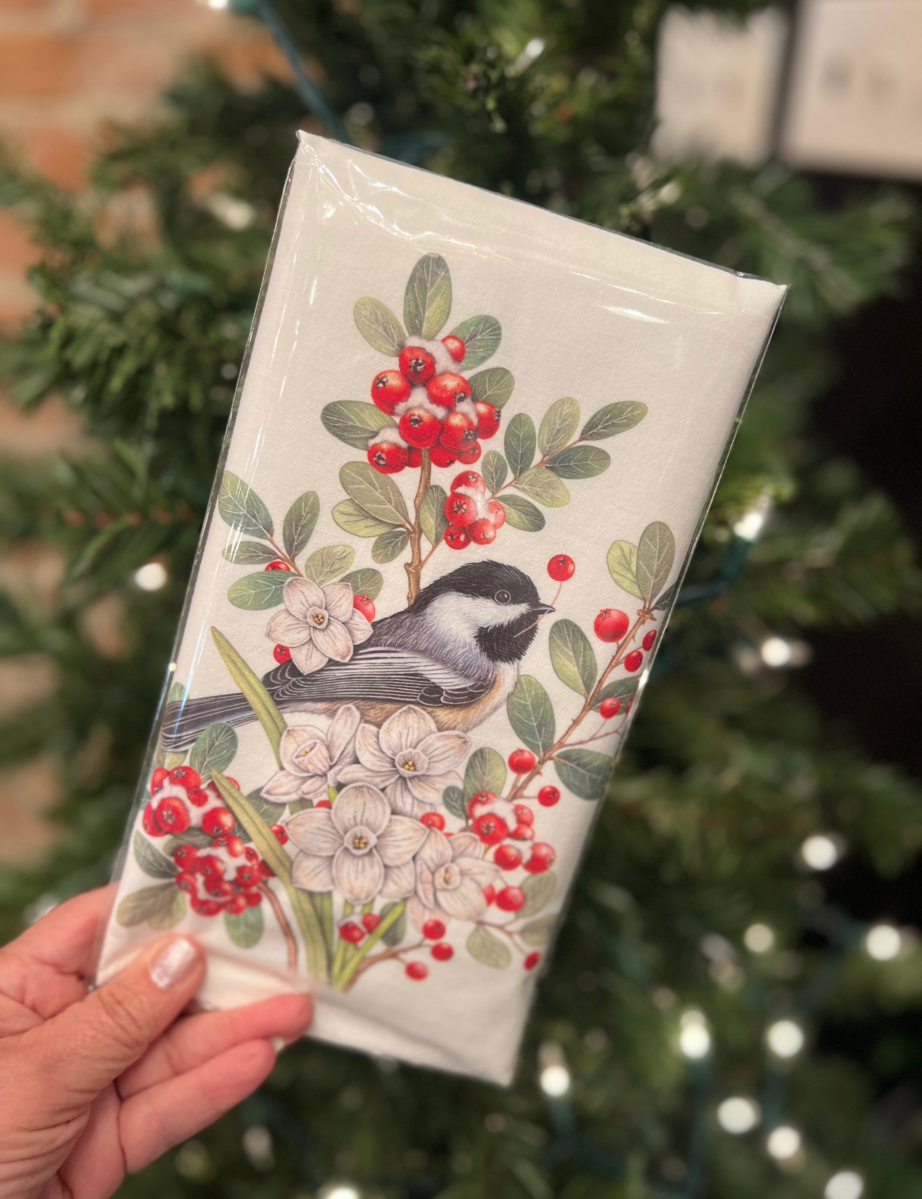 Winter Songbirds Flour Sack Towel