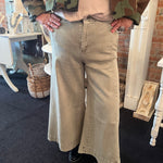 Zenana Gaucho Olive Jeans