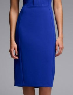 *Joseph Ribkoff- Off-The-Shoulder Suba Crepe Sheath Dress