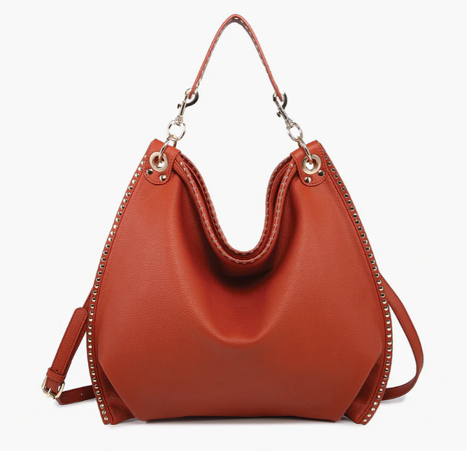 Carly Vegan Studded Hobo