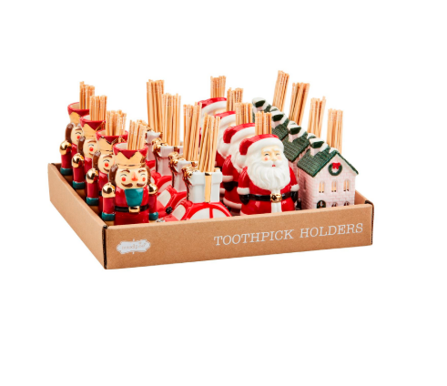 Holiday Toothpick Holder Set