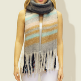 Fuzzy Oversized Fringe Scarf