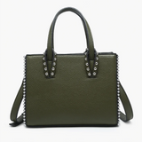 Brenda Vegan Studded Trim Tote