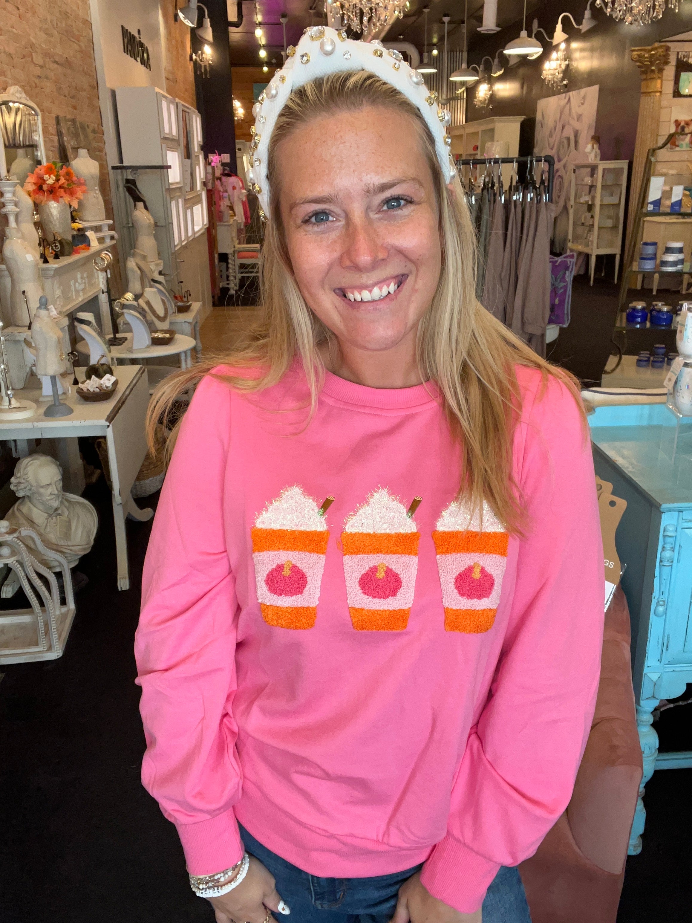 Mary Square Pumpkin Sweatshirt