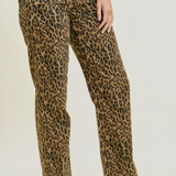 Hight Waisted  Tummy Control Kimberly Leopard Classic Straight