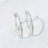30MM Pave Rhinestone Hoops