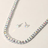 Rhinestone Tennis Chain Necklace