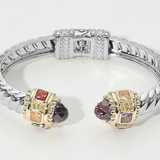 14K Gold Plated CZ Prism Cable Cuff Collection