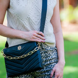 Ariana Black Nylon Crossbody