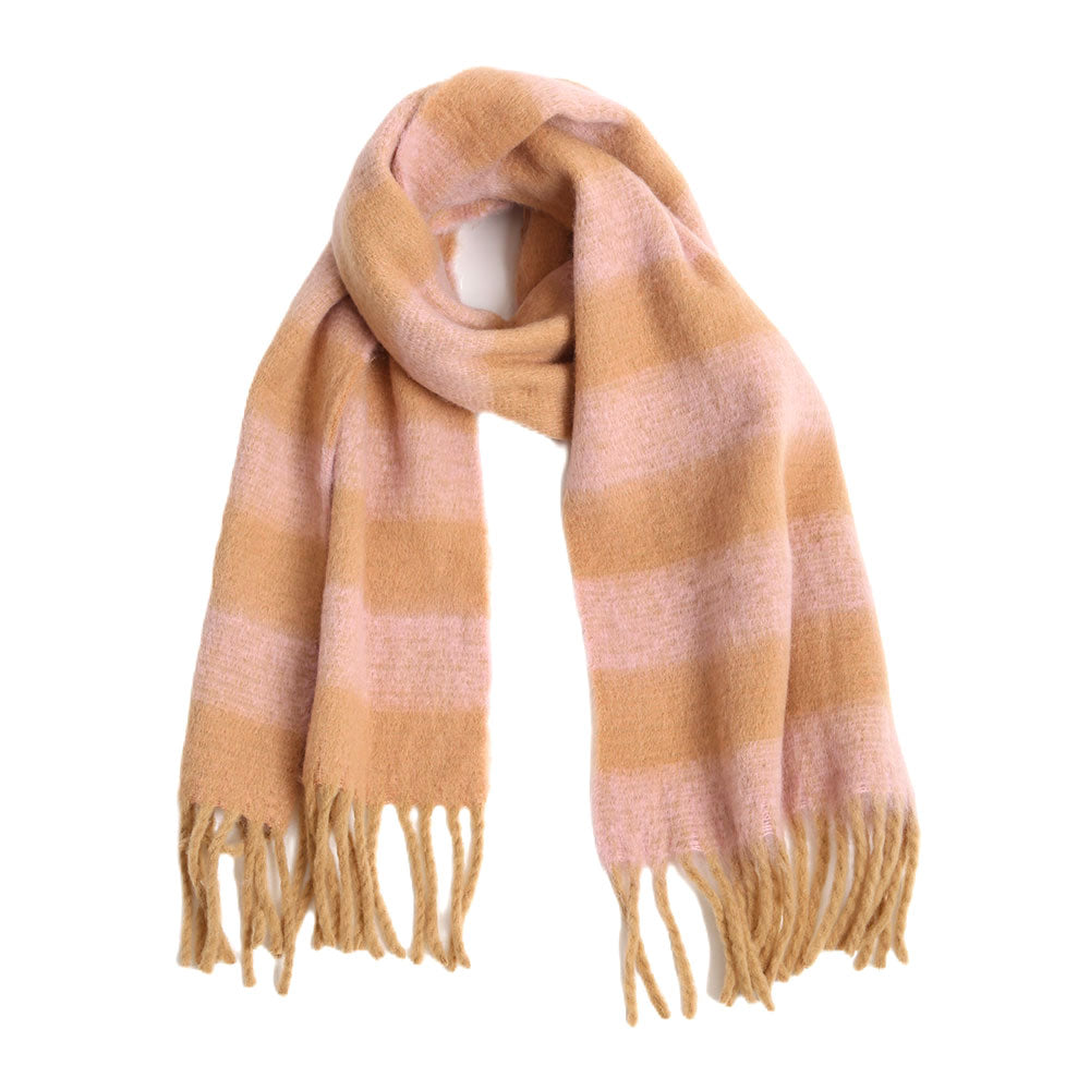 Soft Plaid Long Scarf