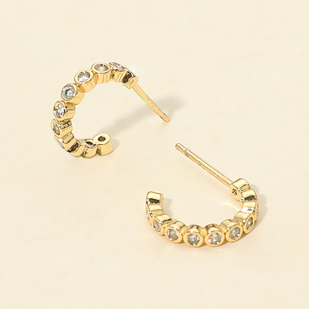 Stone Bezel Around Hoops