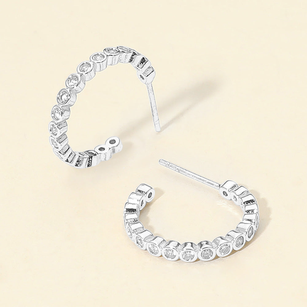 Stone Bezel Around Hoops