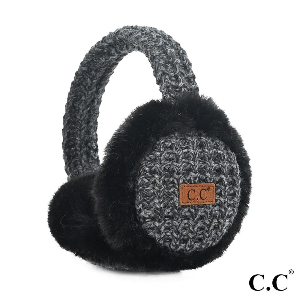Knit Fur Trim Earmuffs