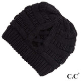 Criss Cross Ponytail Beanie