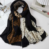 Patchwork Black Print Wrap Scarf