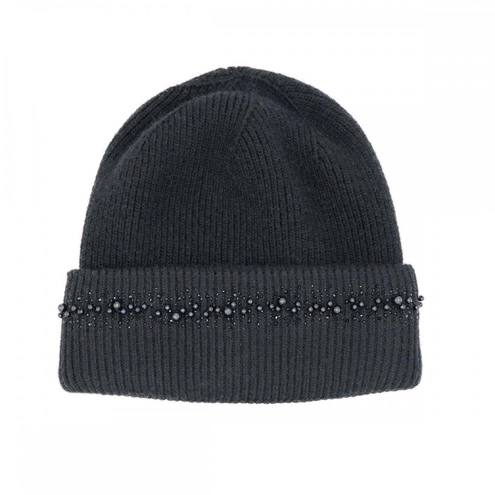 Pearl & Rhinestone Embellished Beanie