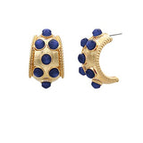 Colorful Stone Galvanized Gold Earring