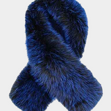 Plush Black Faux Fur Winter Scarf