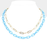 Neon Chains Layered Necklace