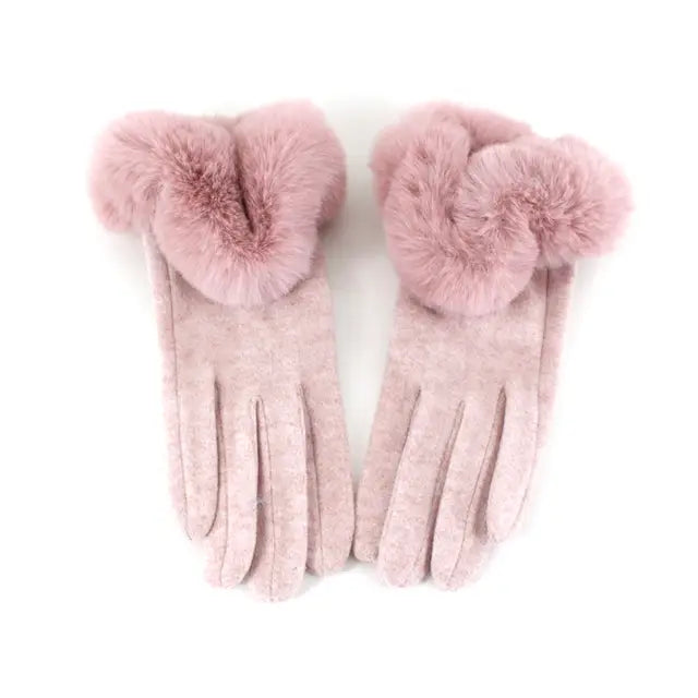 Claudia Fur Trim Glove