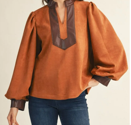 The Fleetwood Faux Suede Top