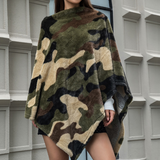 Camo Fur Poncho