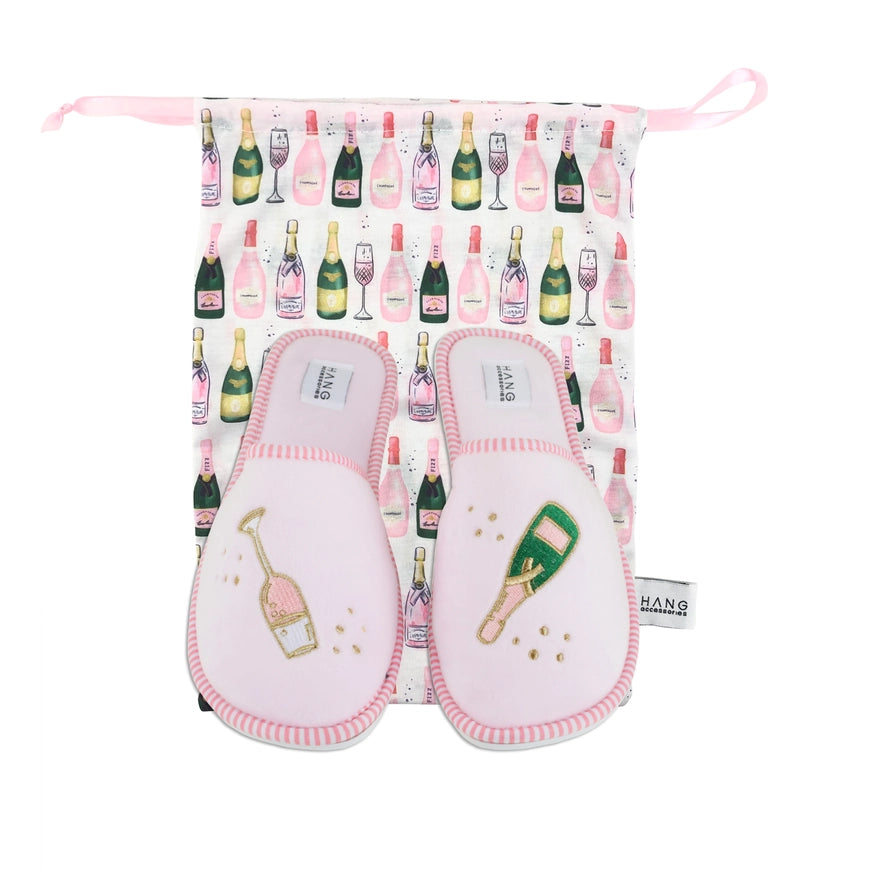 Champagne Foldable Travel Slippers