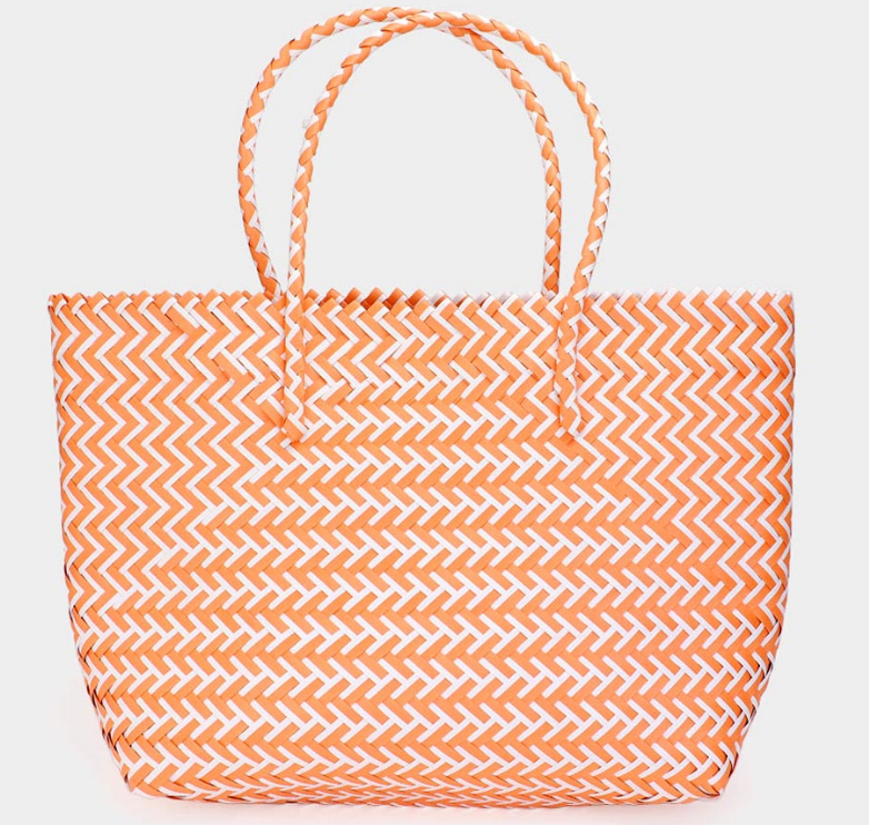 Basket Woven Tote Bag / Beach Bag