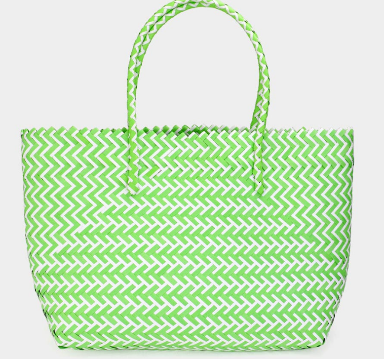 Basket Woven Tote Bag / Beach Bag