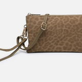 Riley Olive Cheetah 3 Compartment Crossbody
