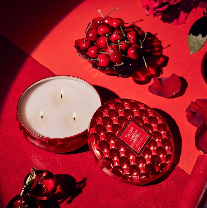 Voluspa - Cherry Gloss 3 Wick Tin Candle