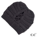 Criss Cross Ponytail Beanie