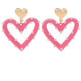 Pretty Pearl Heart Earrings