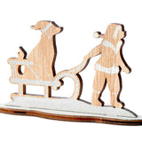 Winterville Kid Pulling Sled Wood Decor