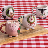 Farm Animal Christmas Mugs