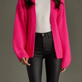Bright Pink Ski Knit Cardie