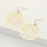 Round Filigree Dangle Earring