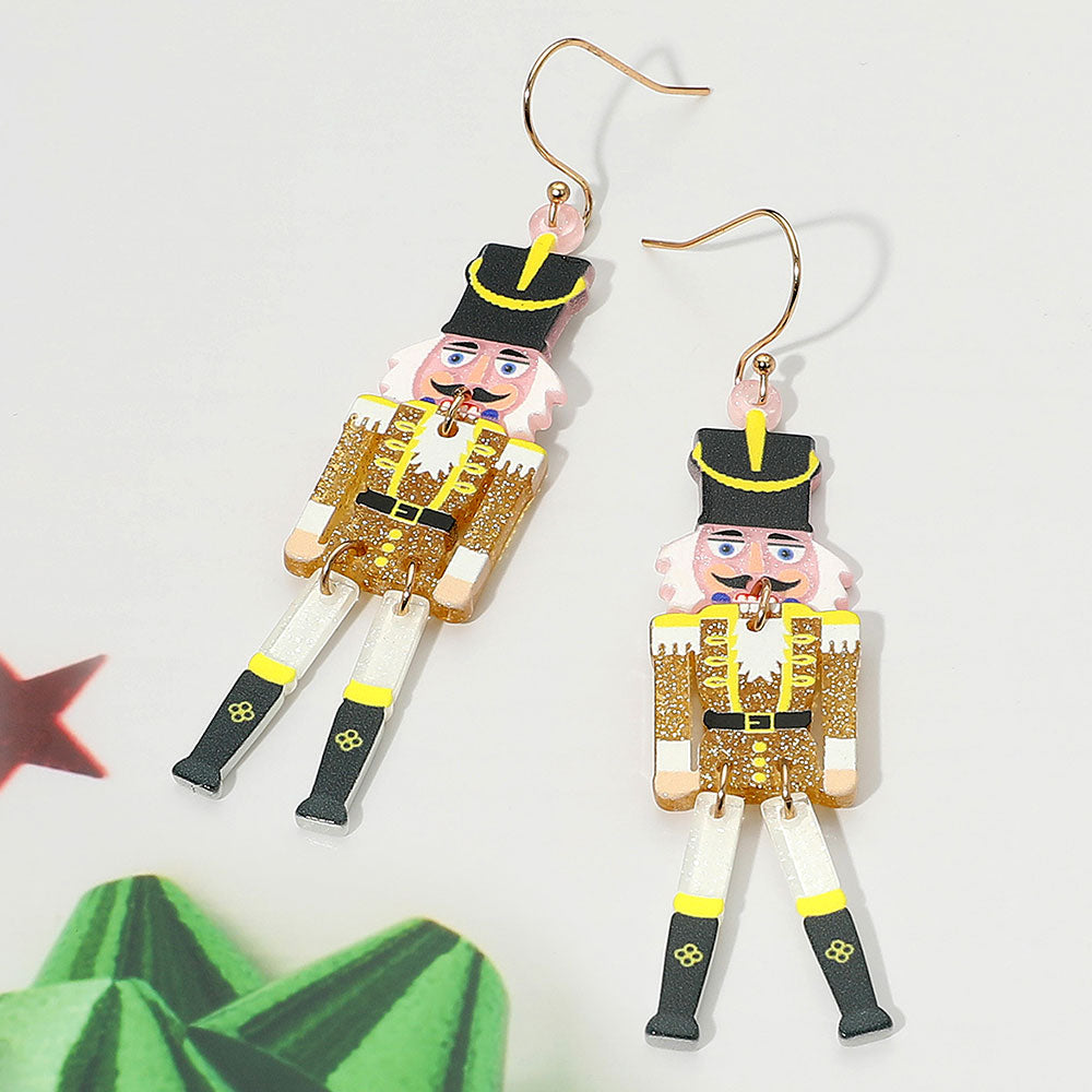 Glitter Nutcracker Earrings