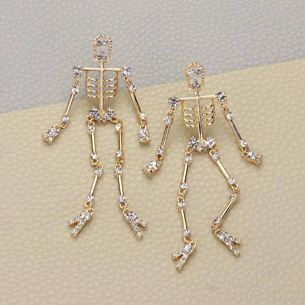 Dancing Skeleton Halloween Earrings