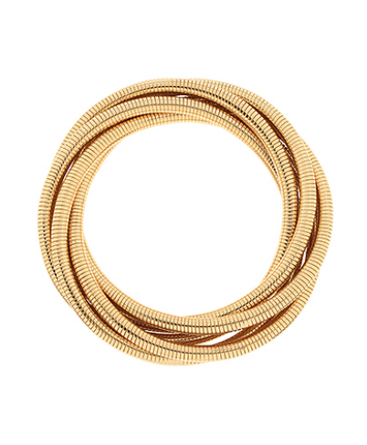 Multi Strands Gold Coil Bracelet