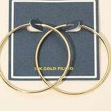 18K Gold Filled Classic Hoop Earrings