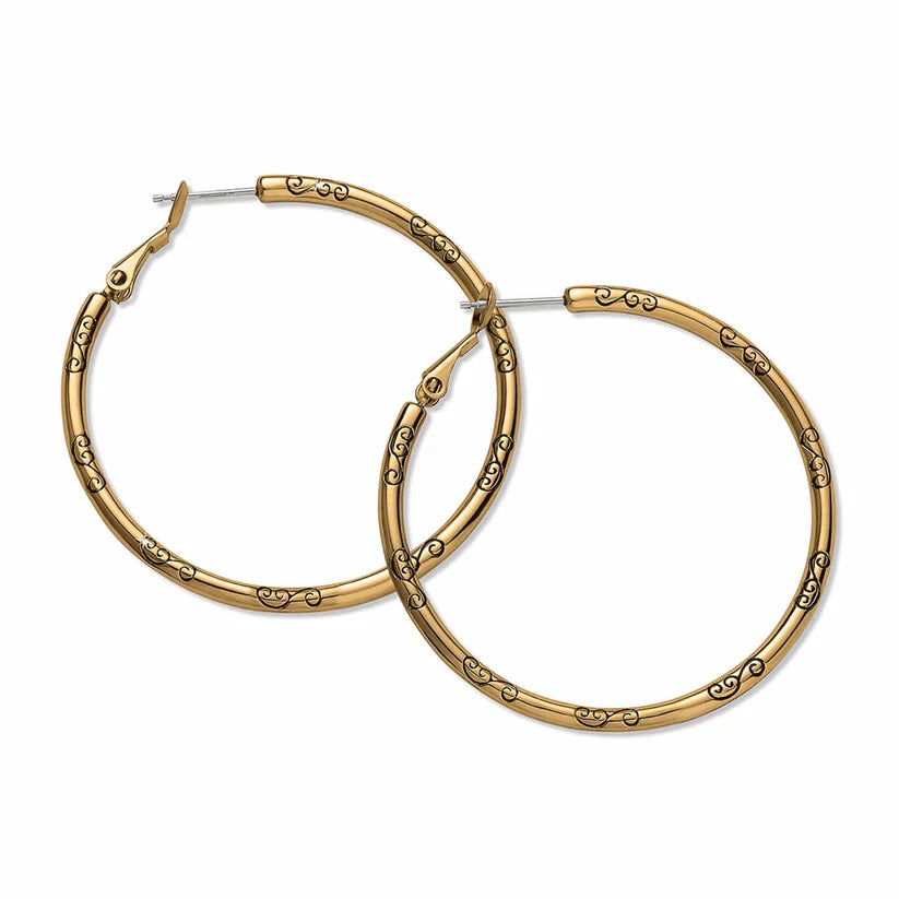 Brighton - Gold Large Hoop Charm Earring