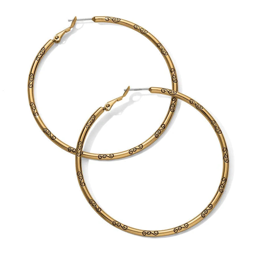 Brighton - Gold Grande Charm Hoop Earring