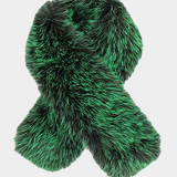 Plush Green Faux Fur Winter Scarf