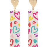 Feel The Love Rectangle Earrings