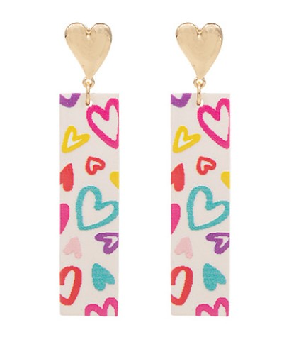 Feel The Love Rectangle Earrings