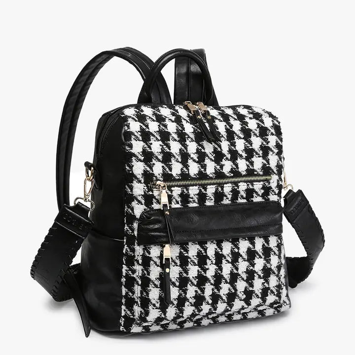 Amelia Houndstooth Backpack
