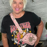 Keep It Gypsy - Pink Leather Fanny Packs