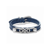 **Brighton - Interlok Blue Leather Bracelet