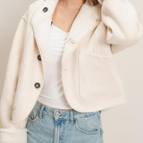 Reversible Faux Suede & Sherpa Jacket